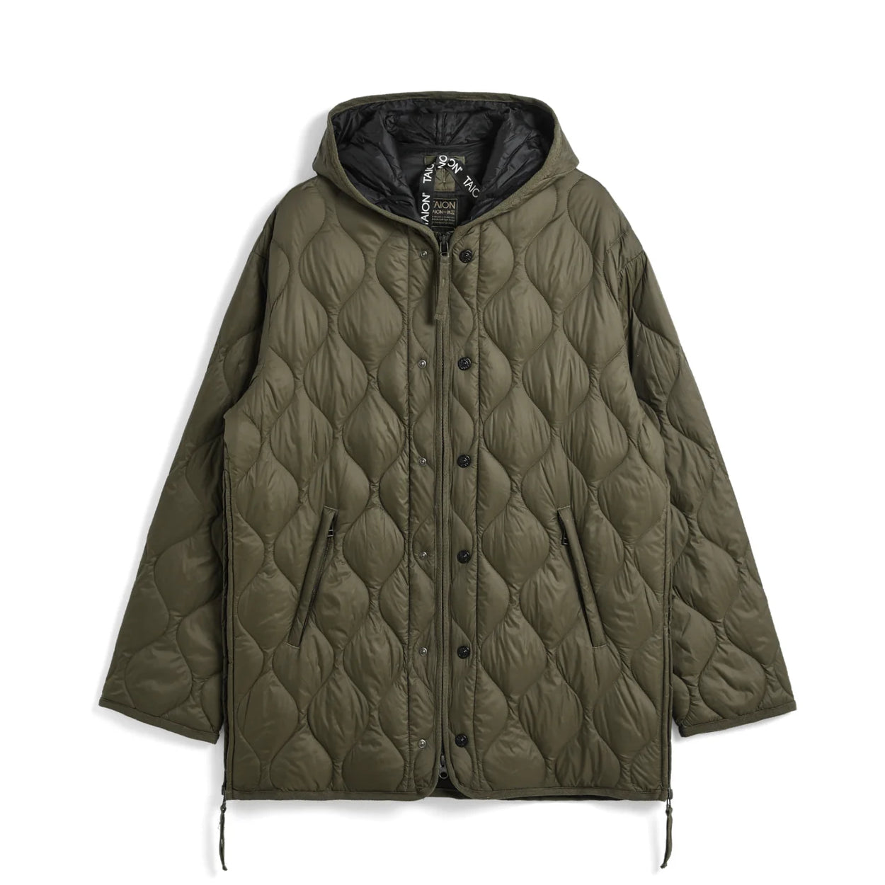 TAION〉[UNISEX] ミリタリー M65 Wジップ ダウンパーカー-ソフトシェル