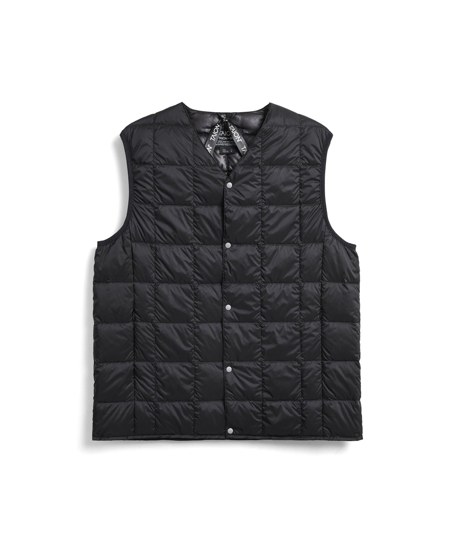TAION〉[MEN] ベーシック Vネックボタン インナーダウンベスト (TAION