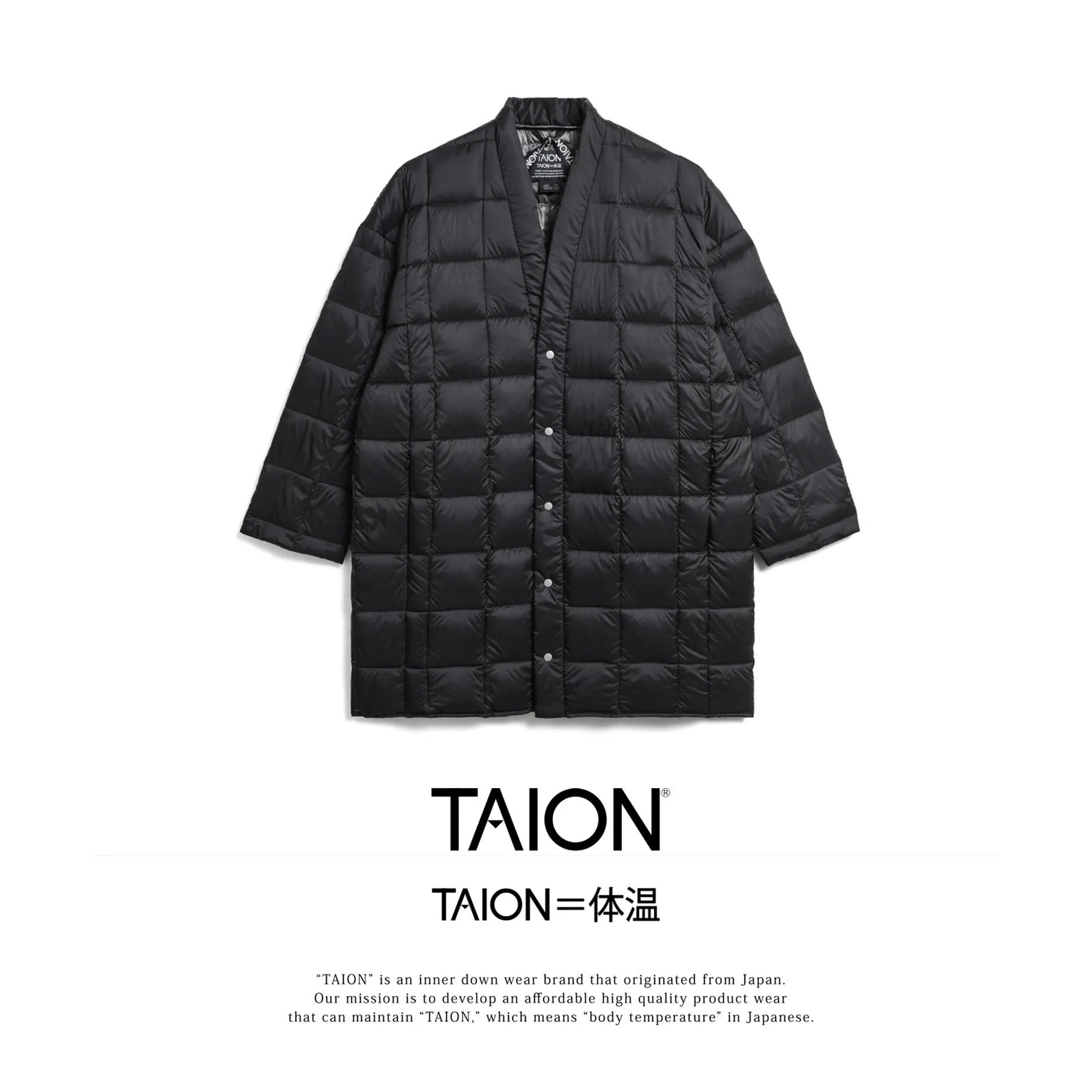 TAION〉[UNISEX] ベーシック ハンテン ダウンカーディガン(TAION