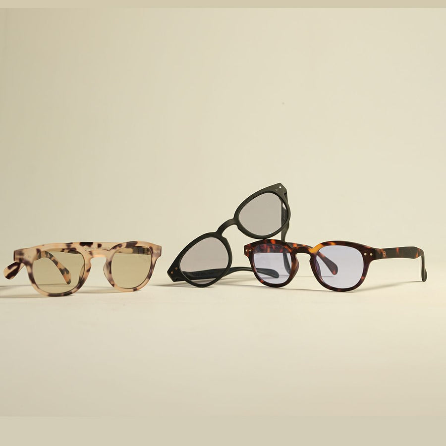〈IZIPIZI〉SUN LIGHTCOLOR #C Light Tortoise(Light brown lenses)