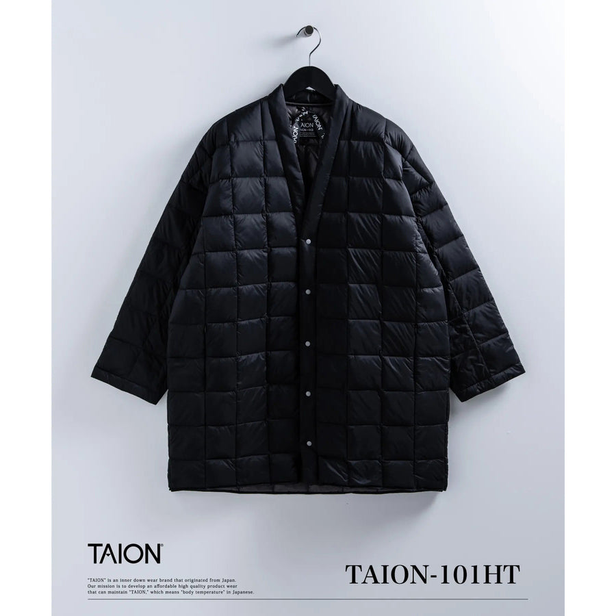 〈TAION〉[UNISEX] ベーシック ハンテン ダウンカーディガン(TAION-101HT)