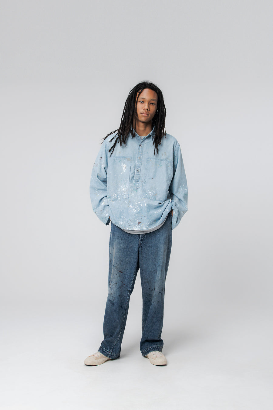 〈BOW WOW〉JOHN PEACE US ARMY P/O CHAMBRAY SHIRTS