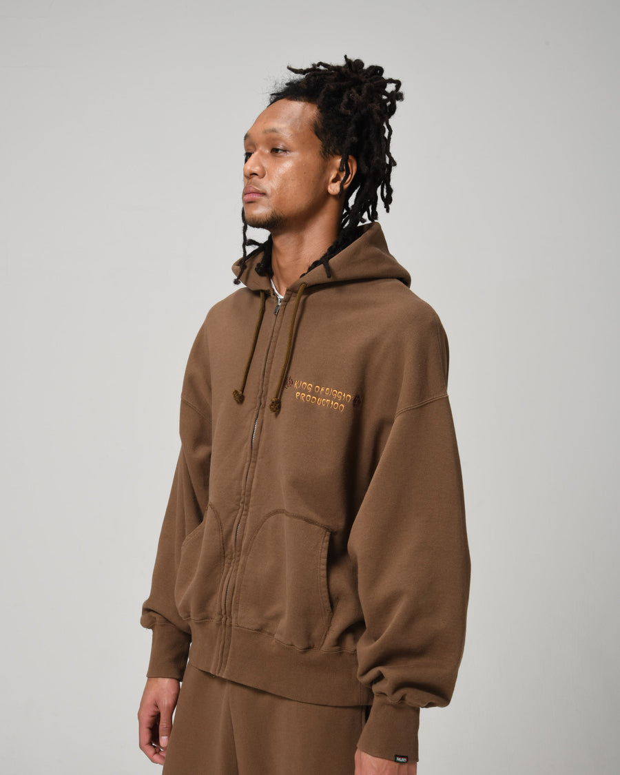 Nackiye トップス　ブラウン RECOGNIZE〉KOD DICE ZIP HOODIE｜UP NORTH ONLINE STORE