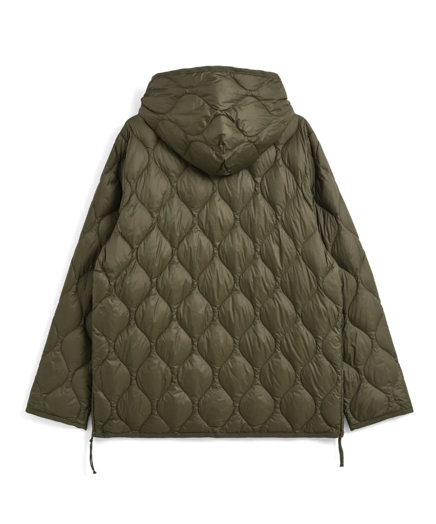 〈TAION〉[UNISEX] ミリタリー Wジップ ダウンパーカー-ソフトシェル