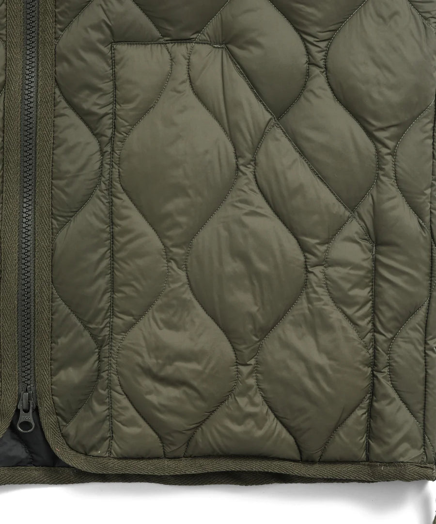 〈TAION〉[UNISEX] ミリタリー Wジップ ダウンパーカー-ソフトシェル