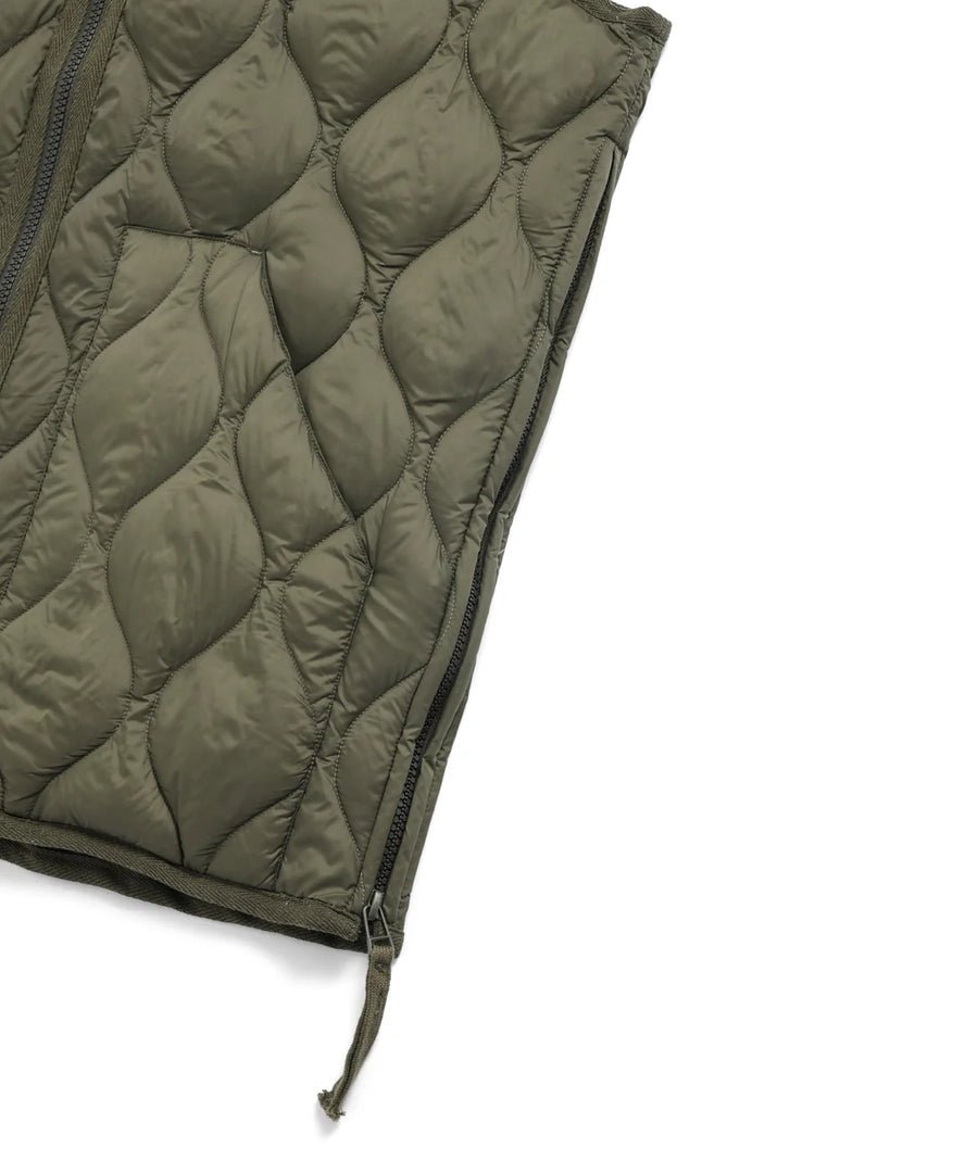 〈TAION〉[UNISEX] ミリタリー Wジップ ダウンパーカー-ソフトシェル