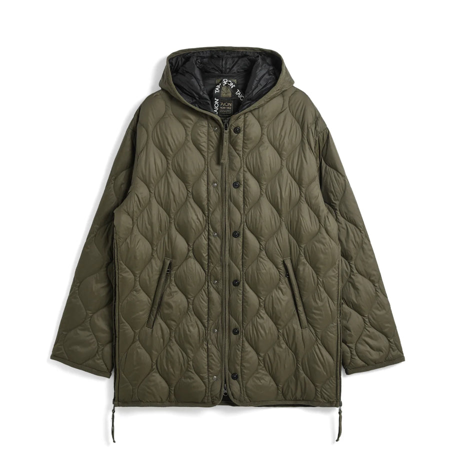 〈TAION〉[UNISEX] ミリタリー M65 Wジップ ダウンパーカー-ソフトシェル(TAION-M65LSZBML-1PK)