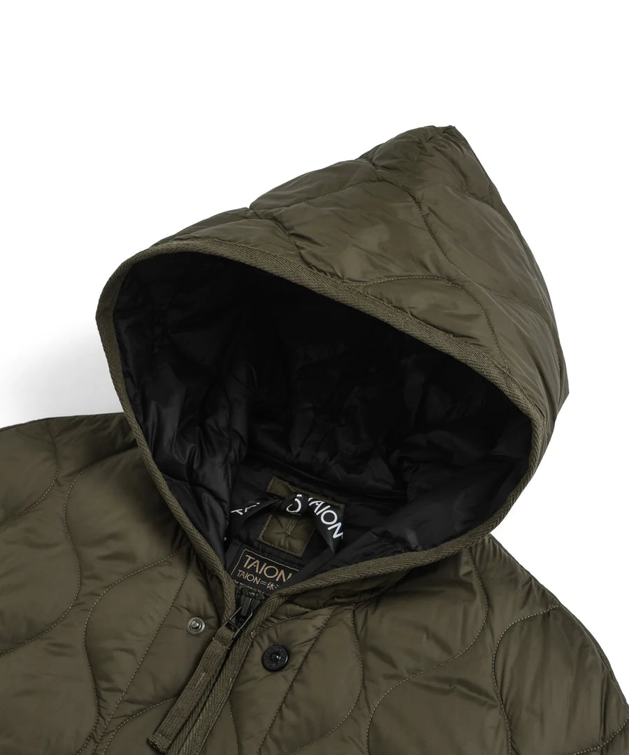 〈TAION〉[UNISEX] ミリタリー M65 Wジップ ダウンパーカー-ソフトシェル(TAION-M65LSZBML-1PK)