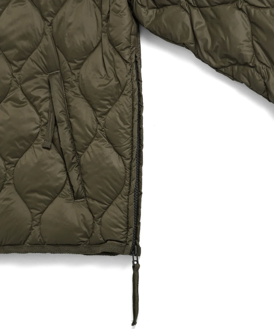 〈TAION〉[UNISEX] ミリタリー M65 Wジップ ダウンパーカー-ソフトシェル(TAION-M65LSZBML-1PK)