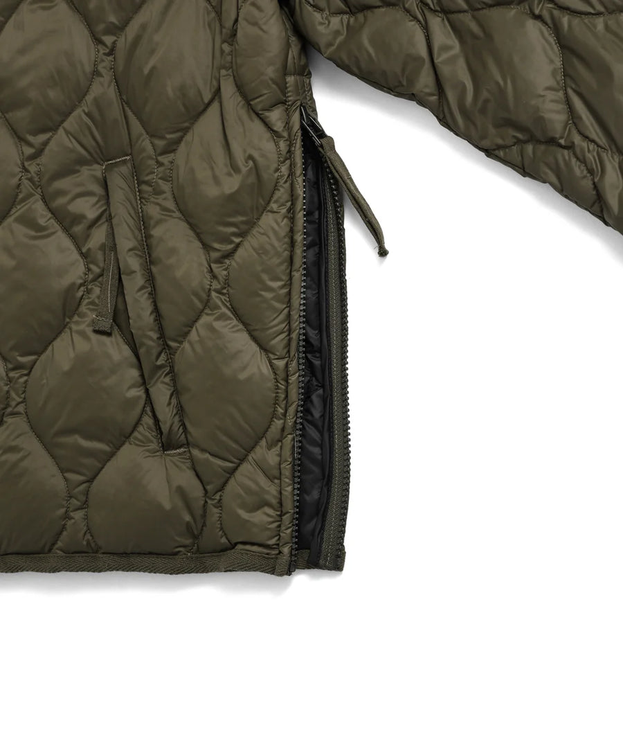 〈TAION〉[UNISEX] ミリタリー M65 Wジップ ダウンパーカー-ソフトシェル(TAION-M65LSZBML-1PK)