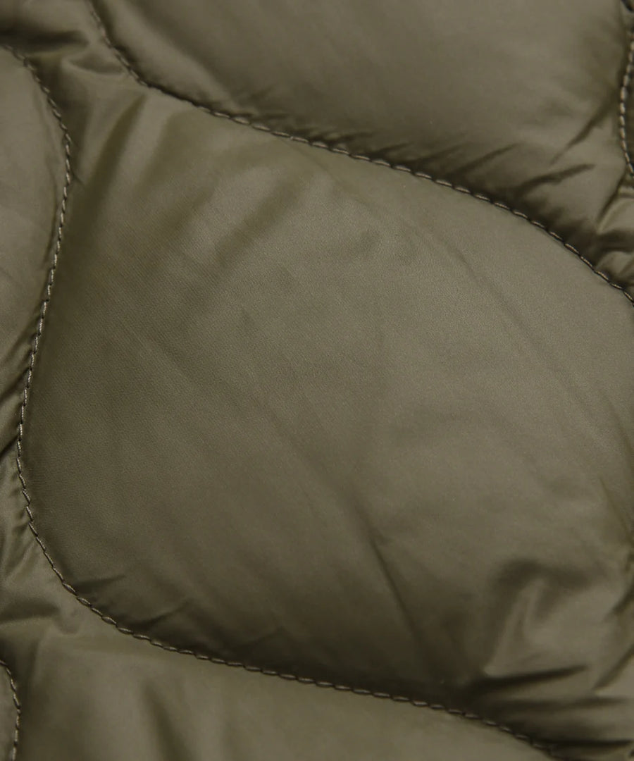 〈TAION〉ミリタリー リバーシブル ダウンマフラー-ソフトシェル(TAION-R201ALSML-1)