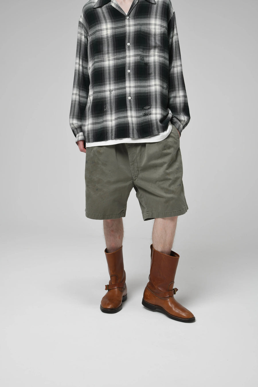 BOWWOW US ARMY SHORTS エイジング加工 ショーツ XL BOW WOW〉US ARMY CHINO SHORTS AGED｜UP NORTH ONLINE STORE