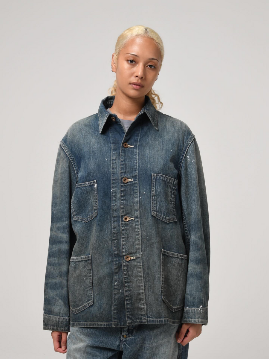 BOW WOW〉HERITAGE DENIM CHORE COAT AGED｜UP NORTH ONLINE STORE