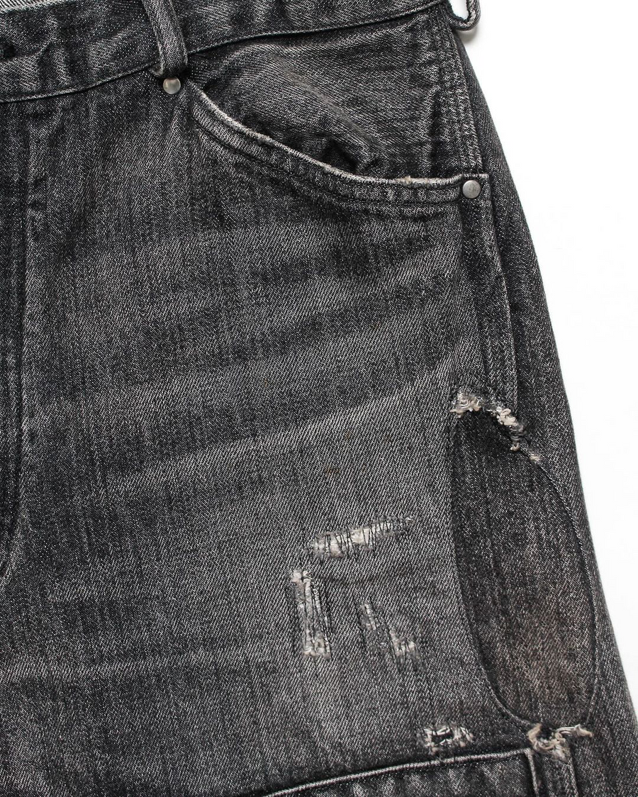 BOW WOW〉30S BLACK DENIM PANTS REPAIRED|UP NORTH ONLINE STORE BOW WOW〉30S BLACK DENIM PANTS REPAIRED|UP NORTH ONLINE STORE