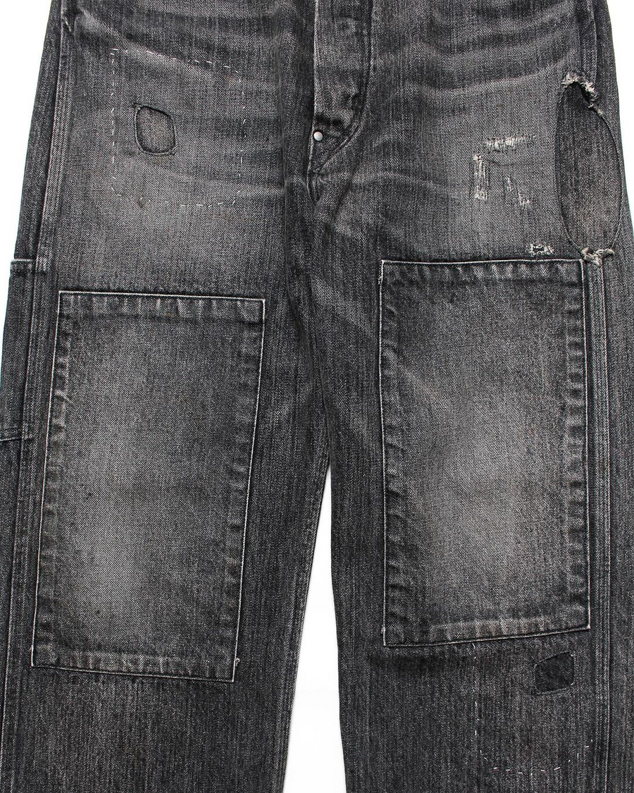 BOW WOW〉30S BLACK DENIM PANTS REPAIRED|UP NORTH ONLINE STORE BOW WOW〉30S BLACK DENIM PANTS REPAIRED|UP NORTH ONLINE STORE