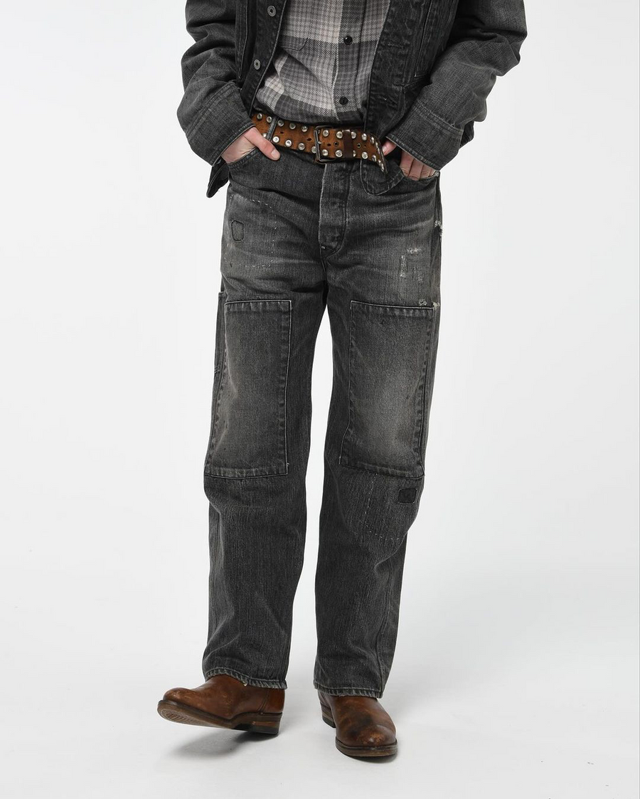 BOW WOW〉30S BLACK DENIM PANTS REPAIRED|UP NORTH ONLINE STORE BOW WOW〉30S BLACK DENIM PANTS REPAIRED|UP NORTH ONLINE STORE