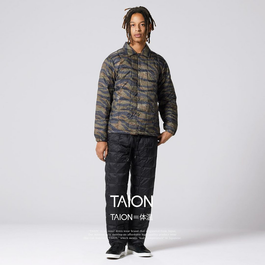 〈TAION〉[UNISEX] ベーシック セミワイド ダウンパンツ(TAION-131SW)