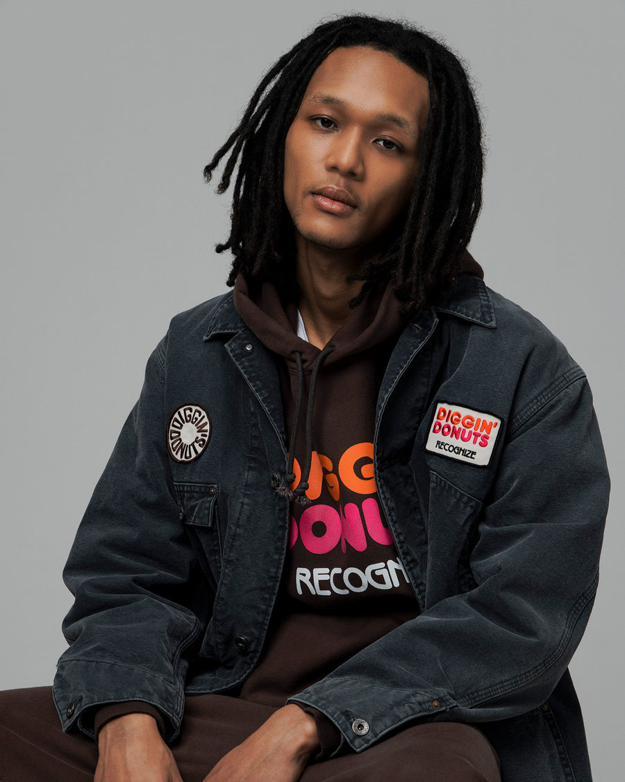 〈RECOGNIZE/BOW WOW〉DIGGIN' DONUTS DUCK COVERALL AGED