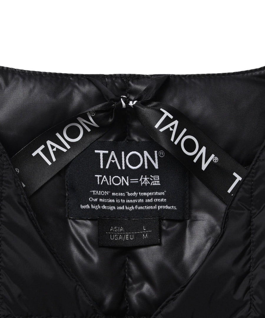 〈TAION〉[MEN] ベーシック Vネックボタン インナーダウンベスト (TAION-001)