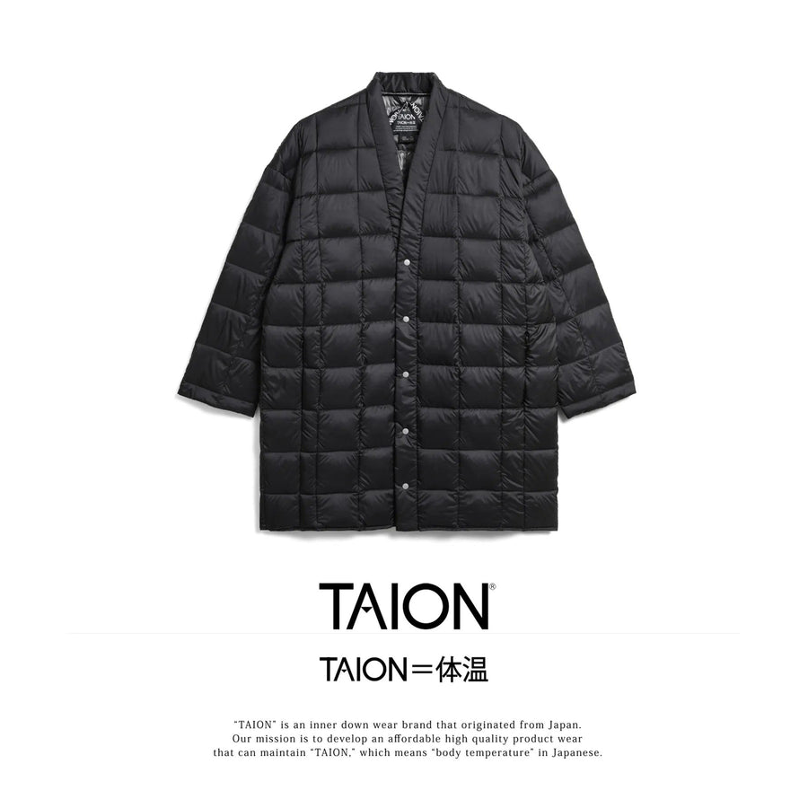 〈TAION〉[UNISEX] ベーシック ハンテン ダウンカーディガン(TAION-101HT)