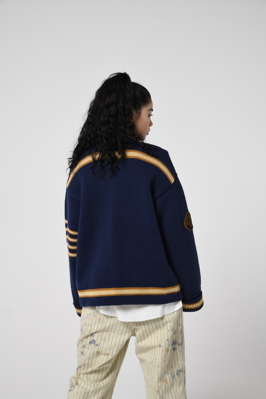 〈RECOGNIZE/BOW WOW〉LETTERED CARDIGAN