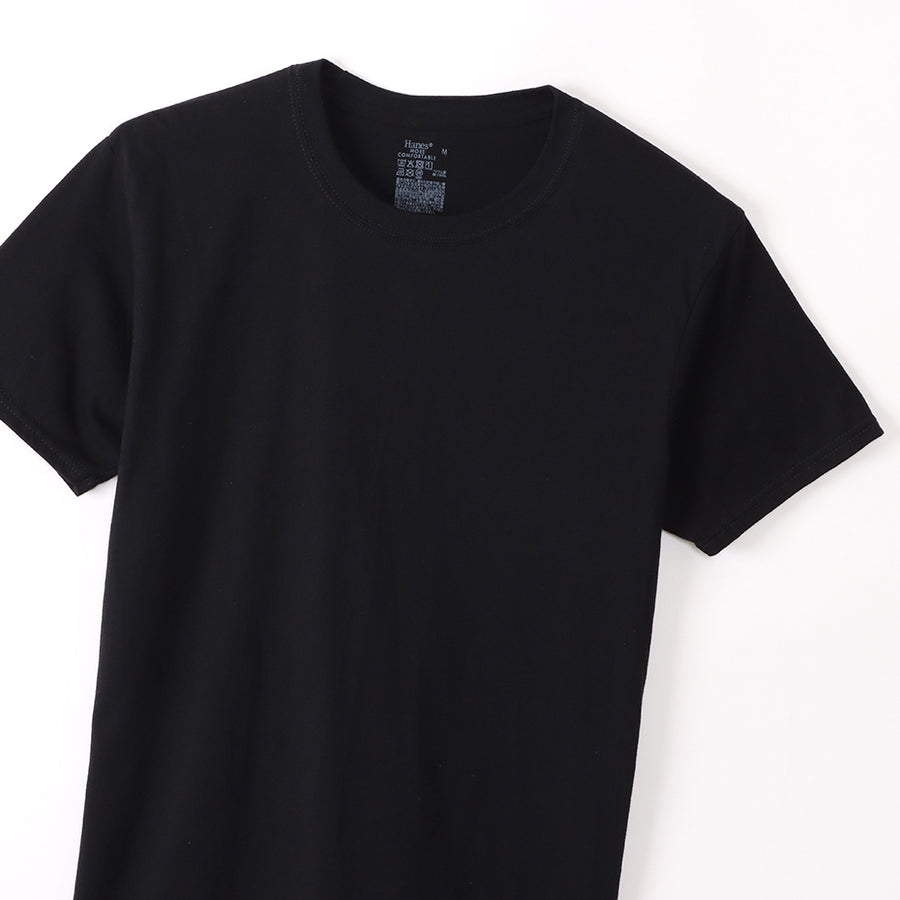 〈Hanes®︎〉3P Pack T-Shirts / RS Crew Neck [Black]